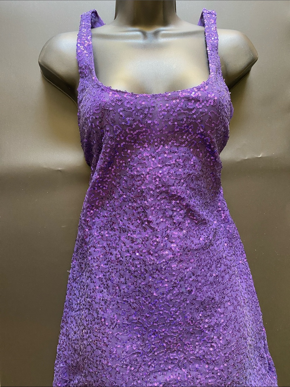 Victoria's Secret Purple Sequin A-Line Mini Dress